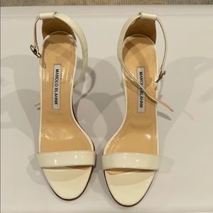 Manolo Blahnik white sandals